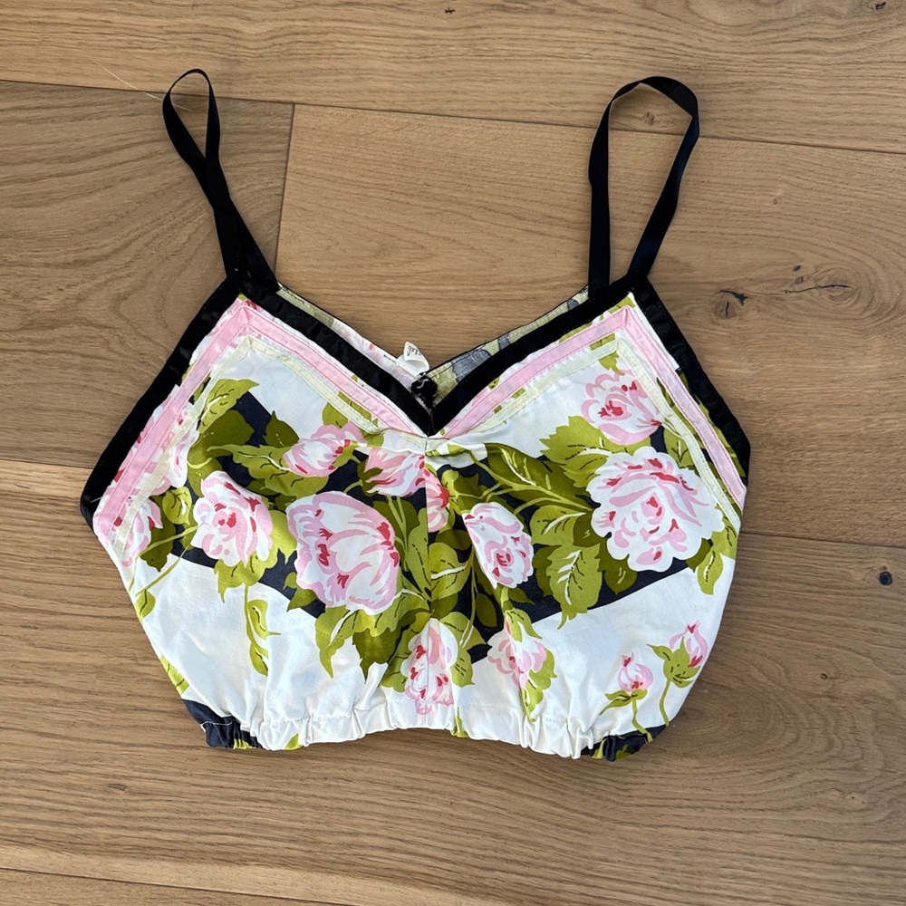 Vintage Floral Crop Top